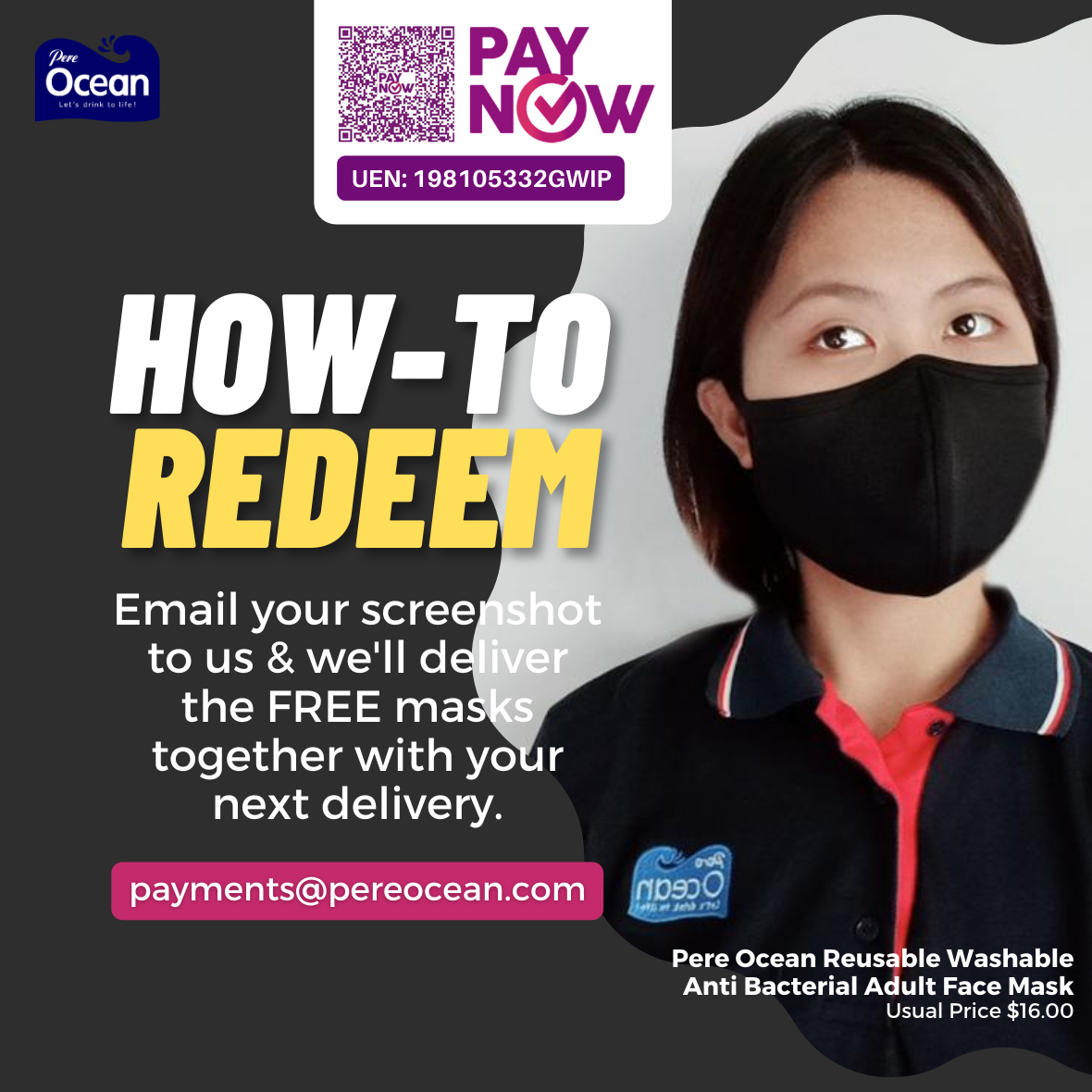 Pere Ocean How To Redeem Free Masks After Switch to PayNow